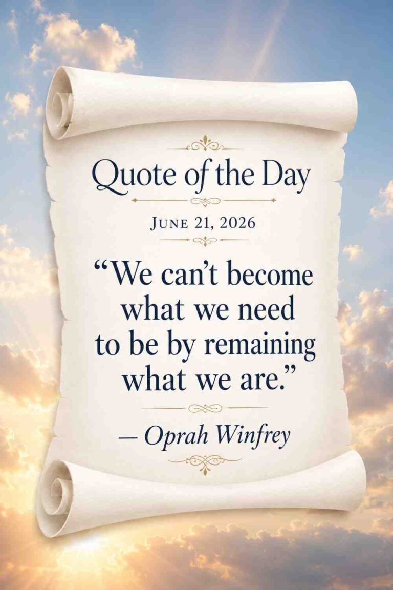 Today's Quote of the Day from Oprah Winfrey - June 21st 2026