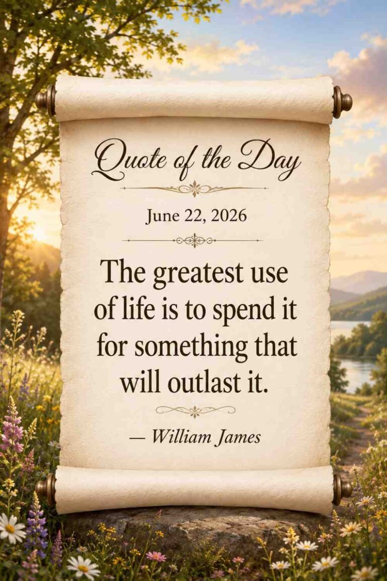 Today's Quote of the Day from William James - June 22nd 2026