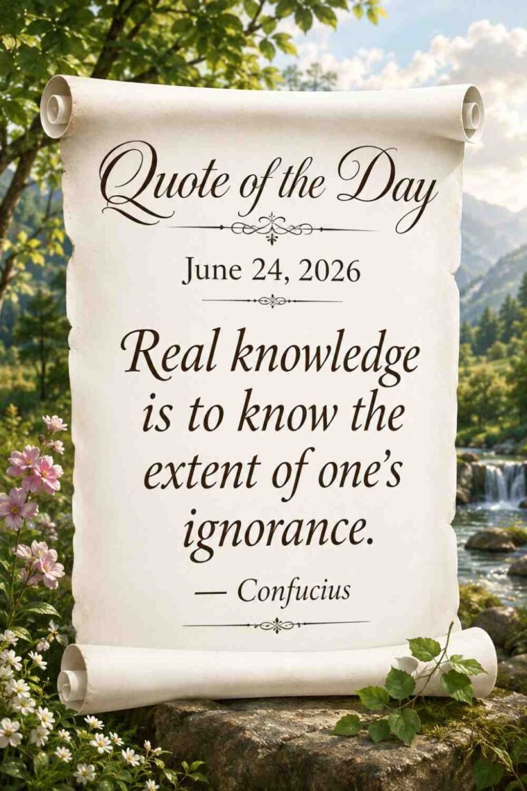 Today's Quote of the Day from Confucius - June 24th 2026
