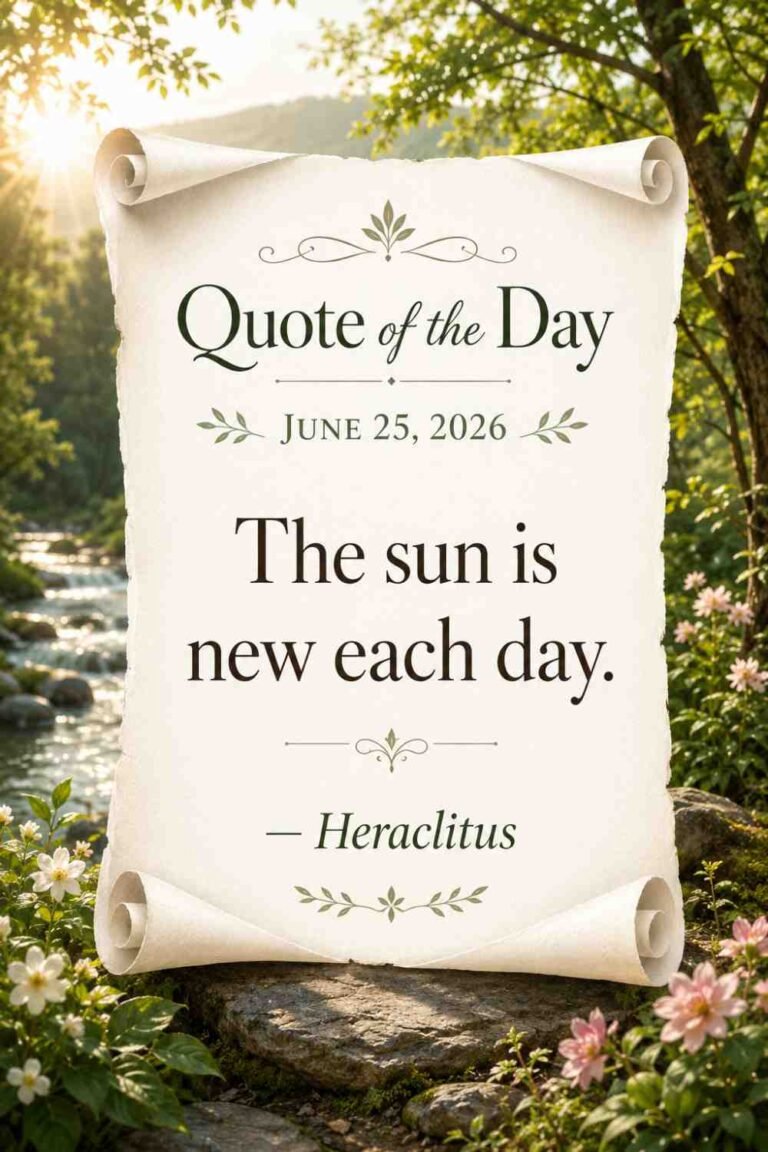 Today's Quote of the Day from Heraclitus - June 25th 2026