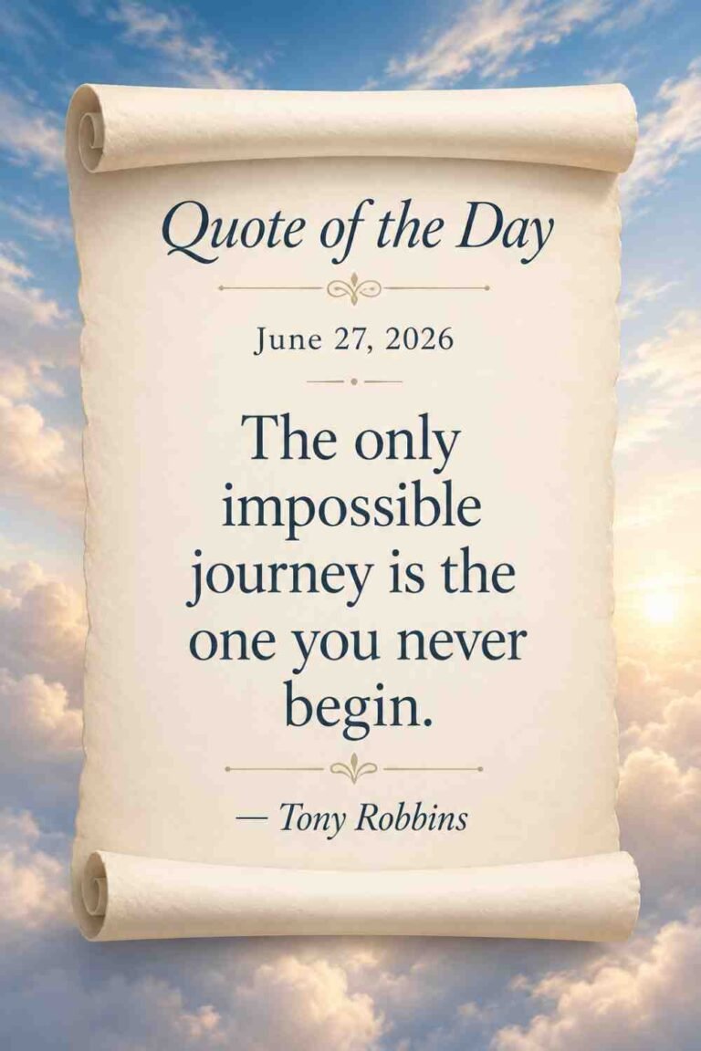 Today's Quote of the Day from Tony Robbins - June 27th 2026