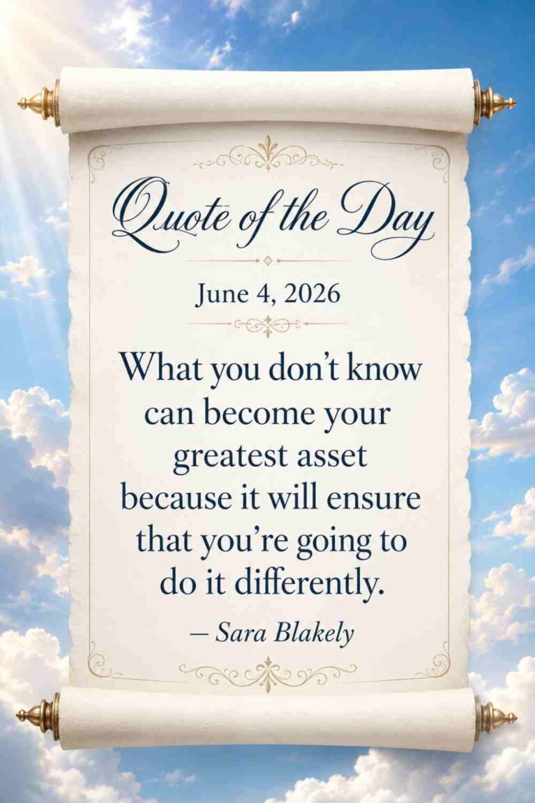 Today's Quote of the Day from Sarah Blakely - June 4th 2026