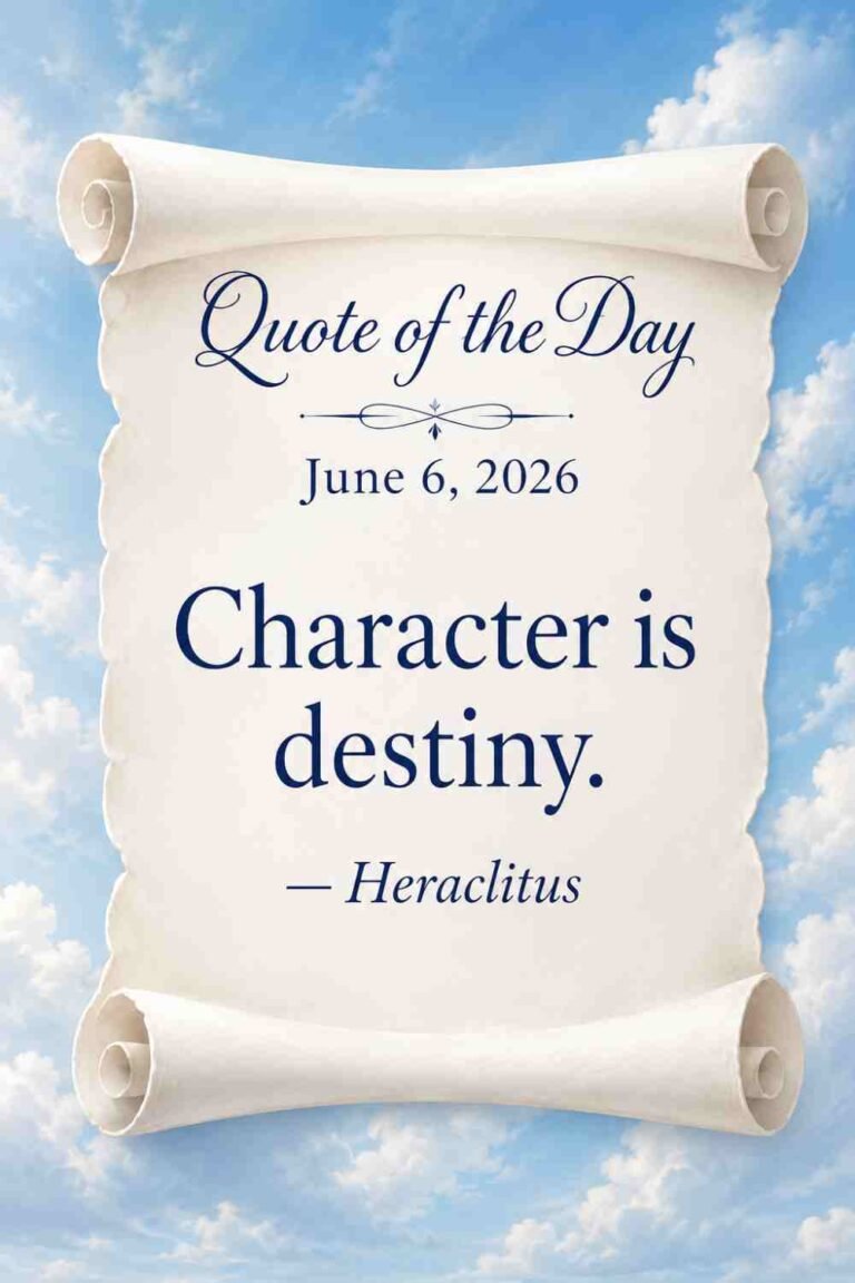 Today's Quote of the Day from Heraclitus - June 6th 2026