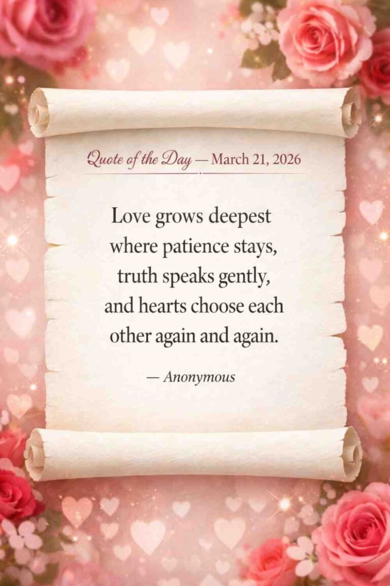 Today's Quote of the Day from Anonymous - March 21st 2026