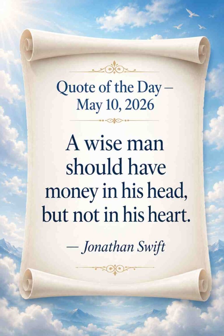 Today's Quote of the Day from Jonathan Swift - May 10th 2026