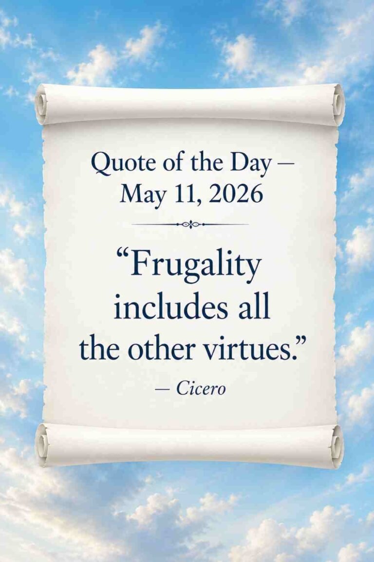 Today's Quote of the Day from Cicero - May 11th 2026