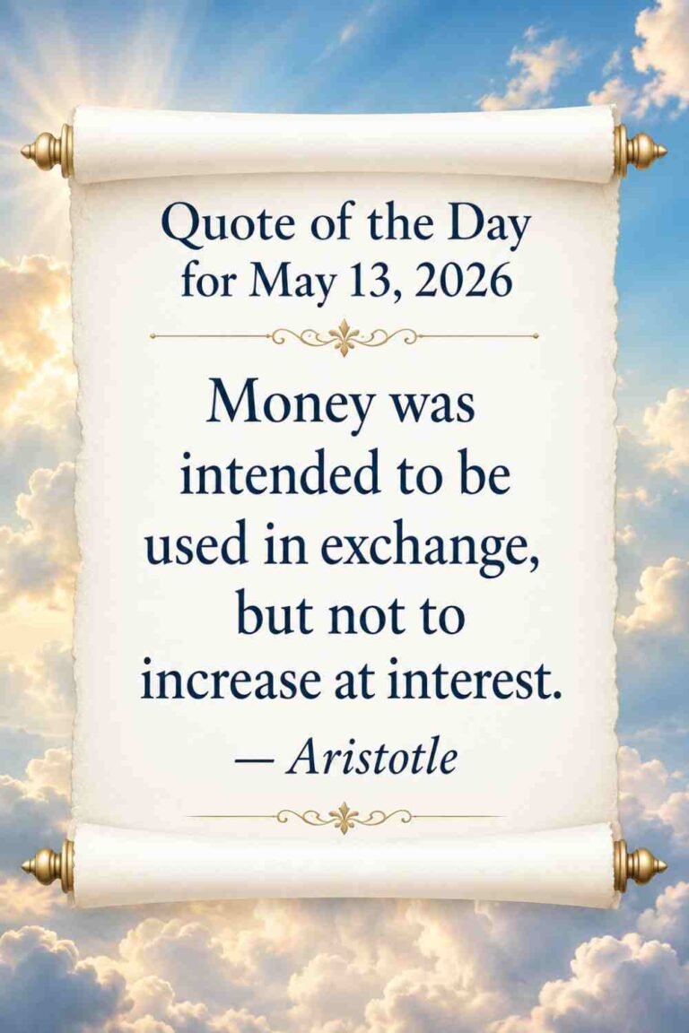 Today's Quote of the Day from Aristotle - May 13th 2026