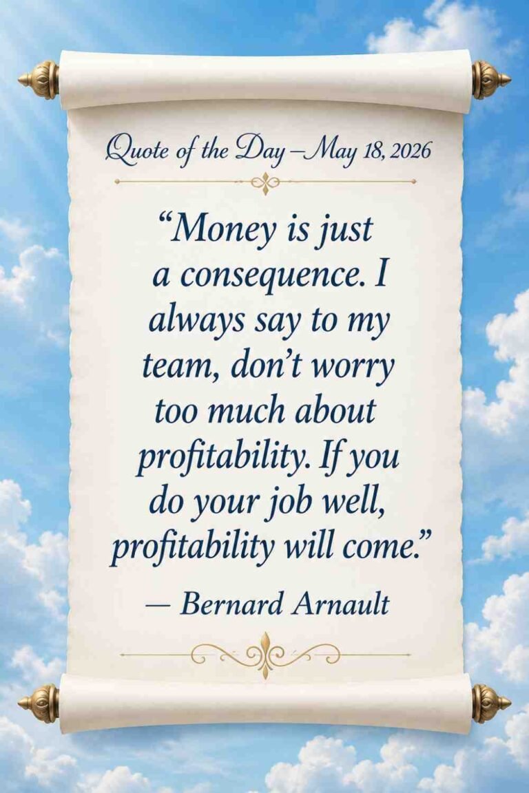 Today's Quote of the Day from Bernard Arnault - May 18th 2026