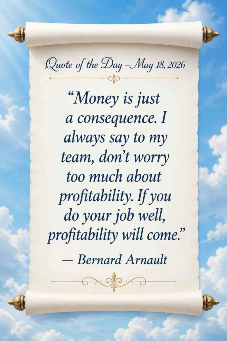 Today's Quote of the Day from Bernard Arnault - May 18th 2026