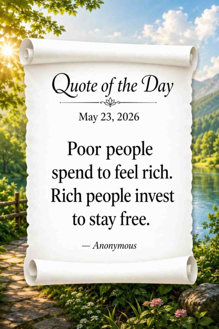 Today's Quote of the Day from Anonymous - May 23rd 2026