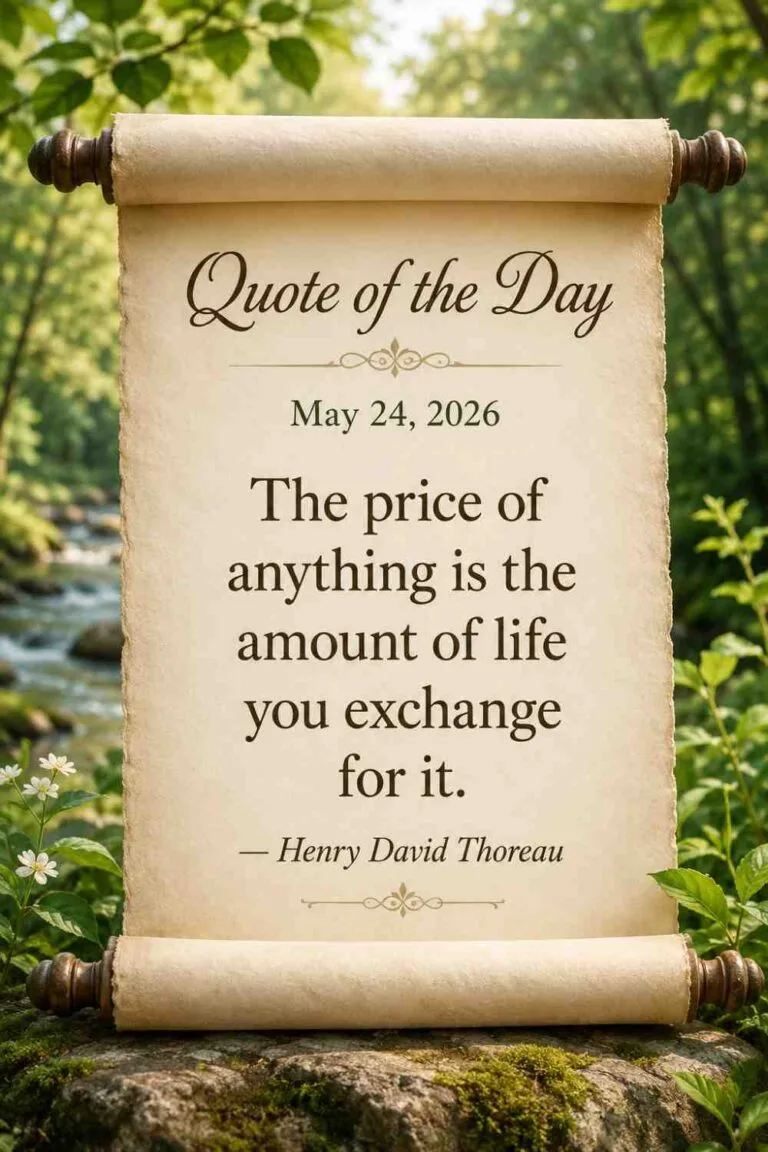 Today's Quote of the Day from Henry David Thoreau - May 24th 2026