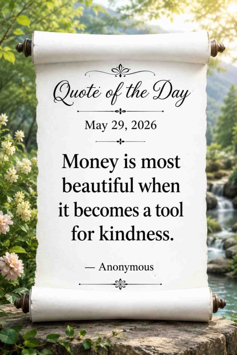 Today's Quote of the Day from Anonymous - May 29th 2026