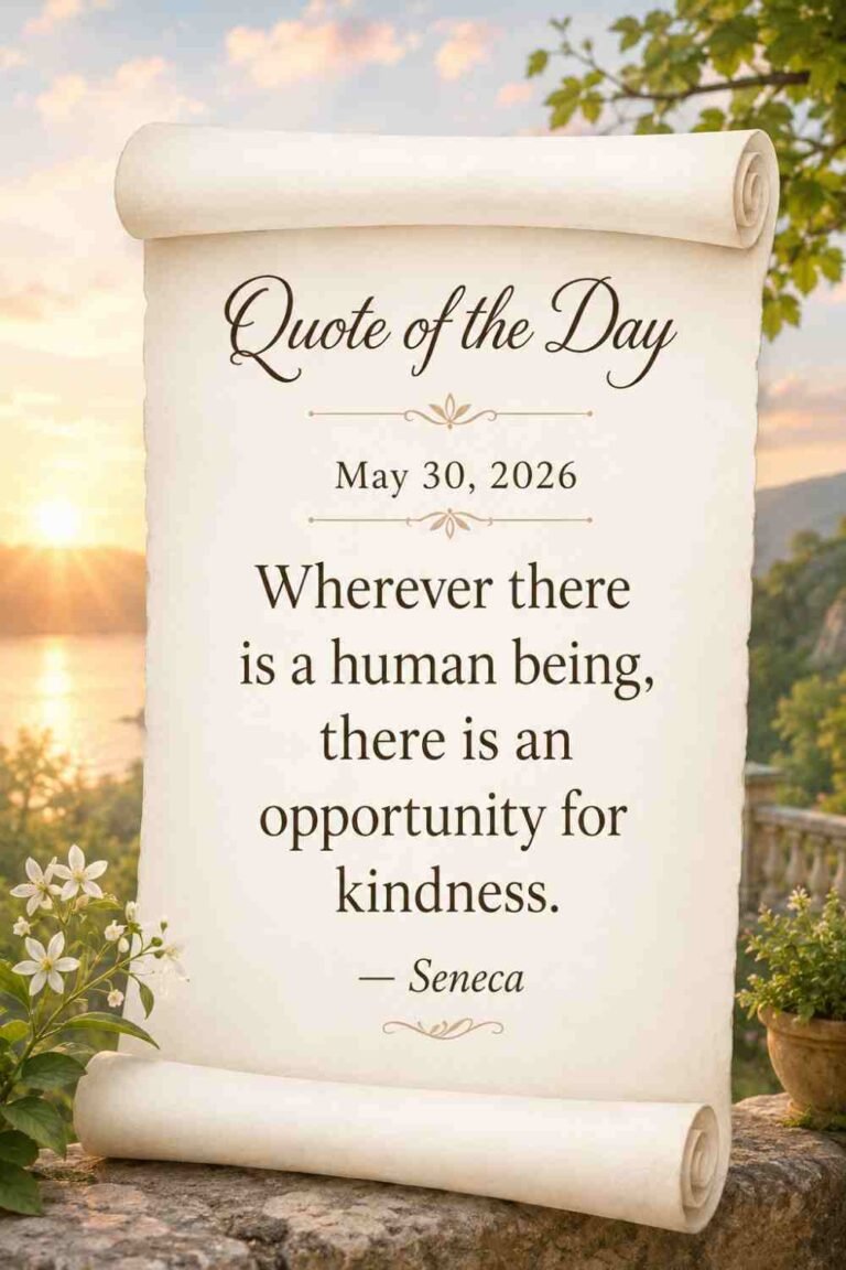 Today's Quote of the Day from Seneca - May 30th 2026