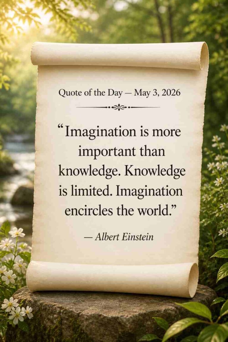 Today's Quote of the Day from Albert Einstein - May 3rd 2026