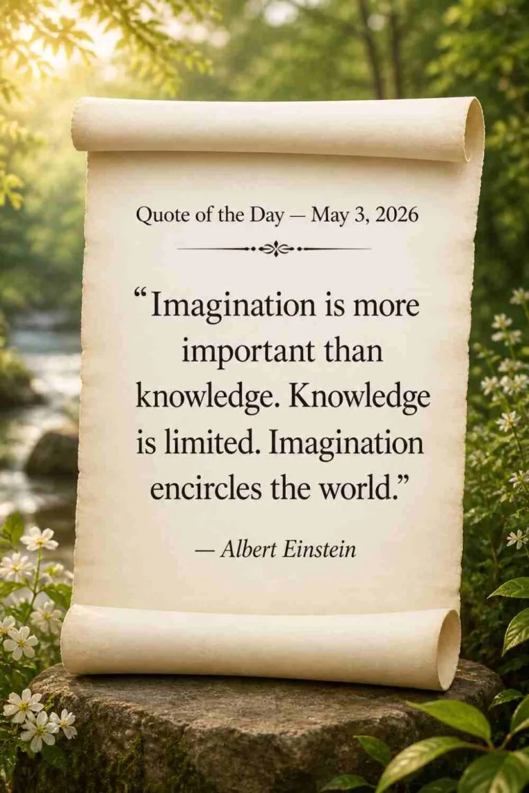 Today's Quote of the Day from Albert Einstein - May 3rd 2026