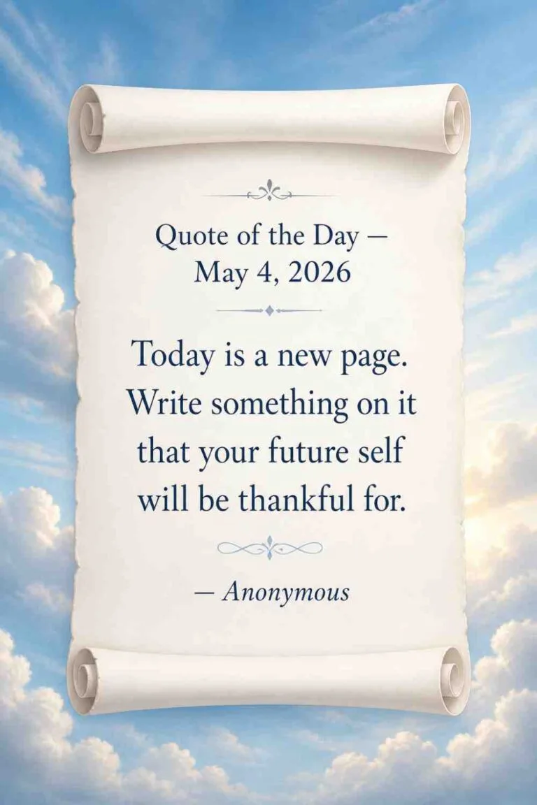 Today's Quote of the Day from Anonymous - May 4th 2026