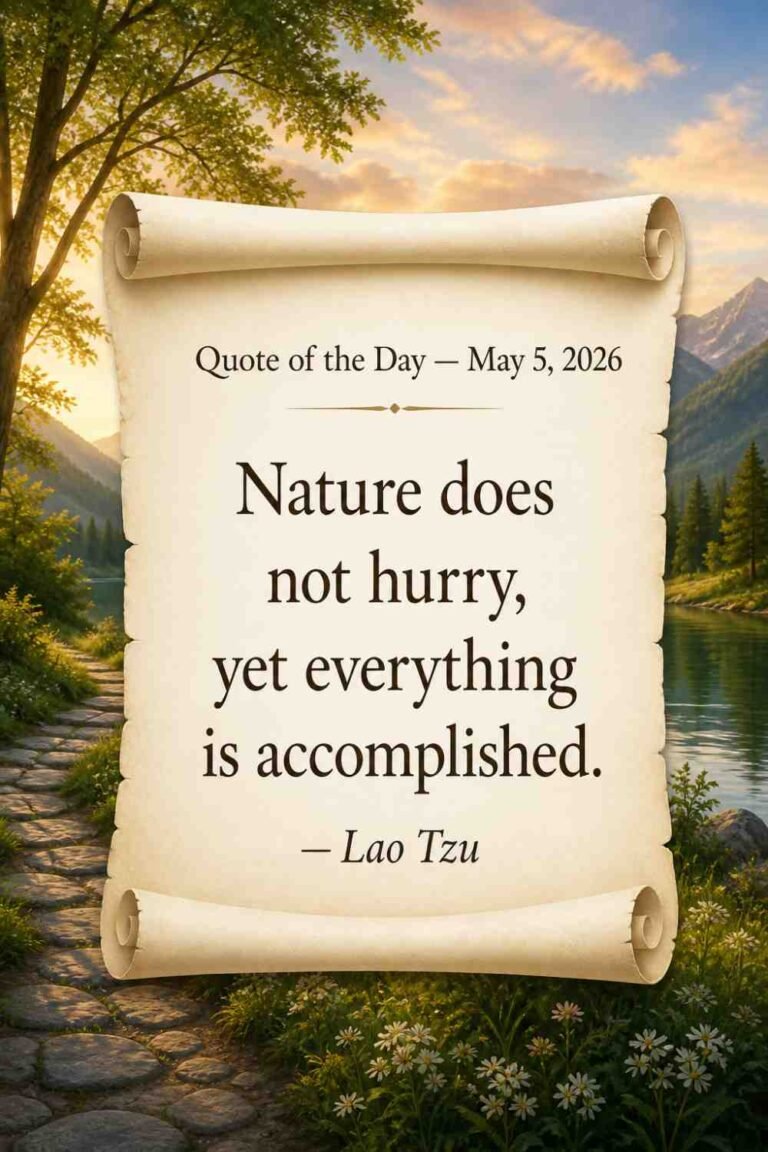Today's Quote of the Day from Lao Tzu - May 5th 2026