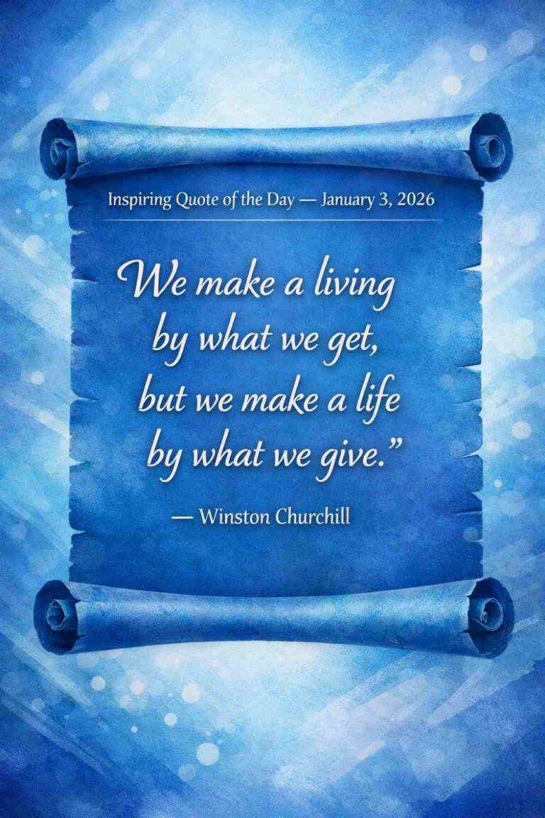 Today's Quote of the Day from Winston Churchill - January 3rd 2026