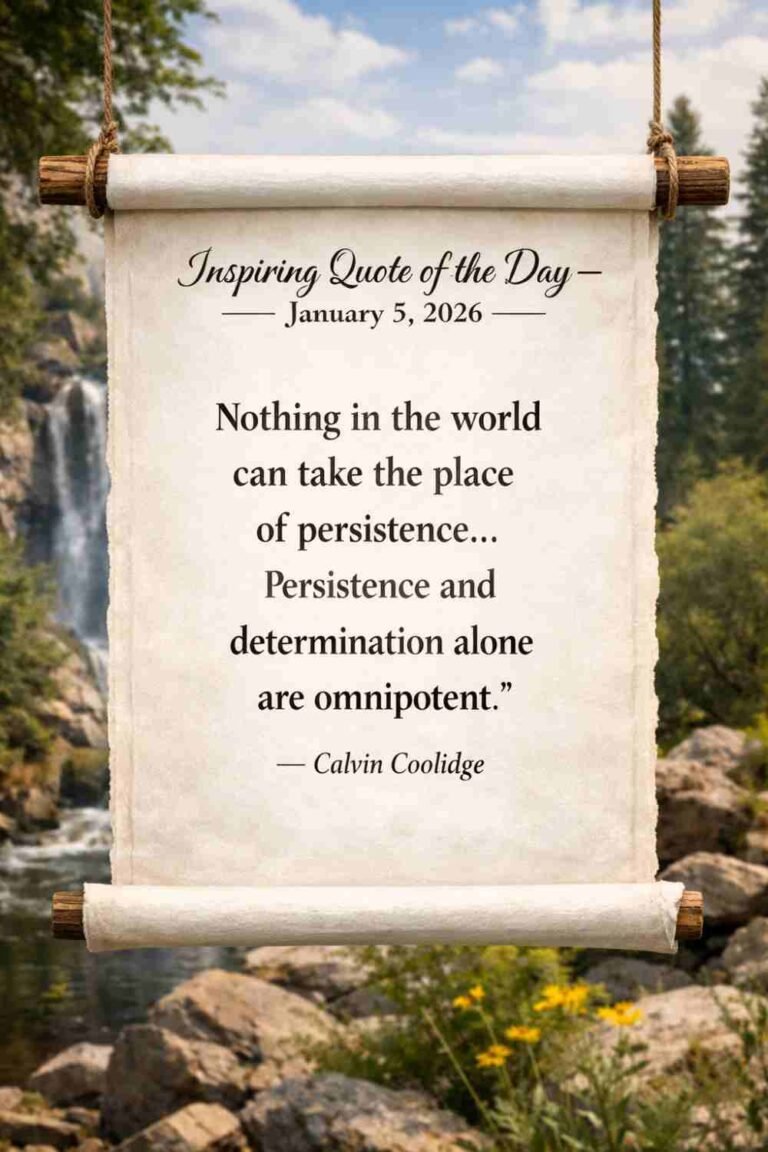 Today's Quote of the Day from Calvin Coolidge - January 5th 2026