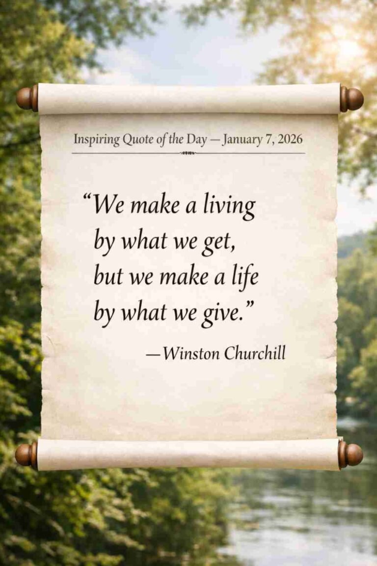 Today's Quote of the Day from Winston Churchill - January 7th 2026