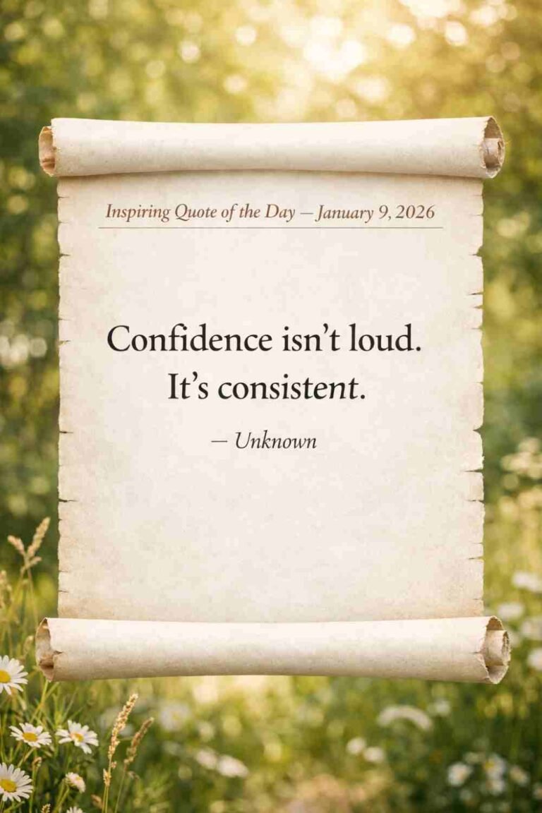 Today's Quote of the Day from Unknown - January 9th 2026