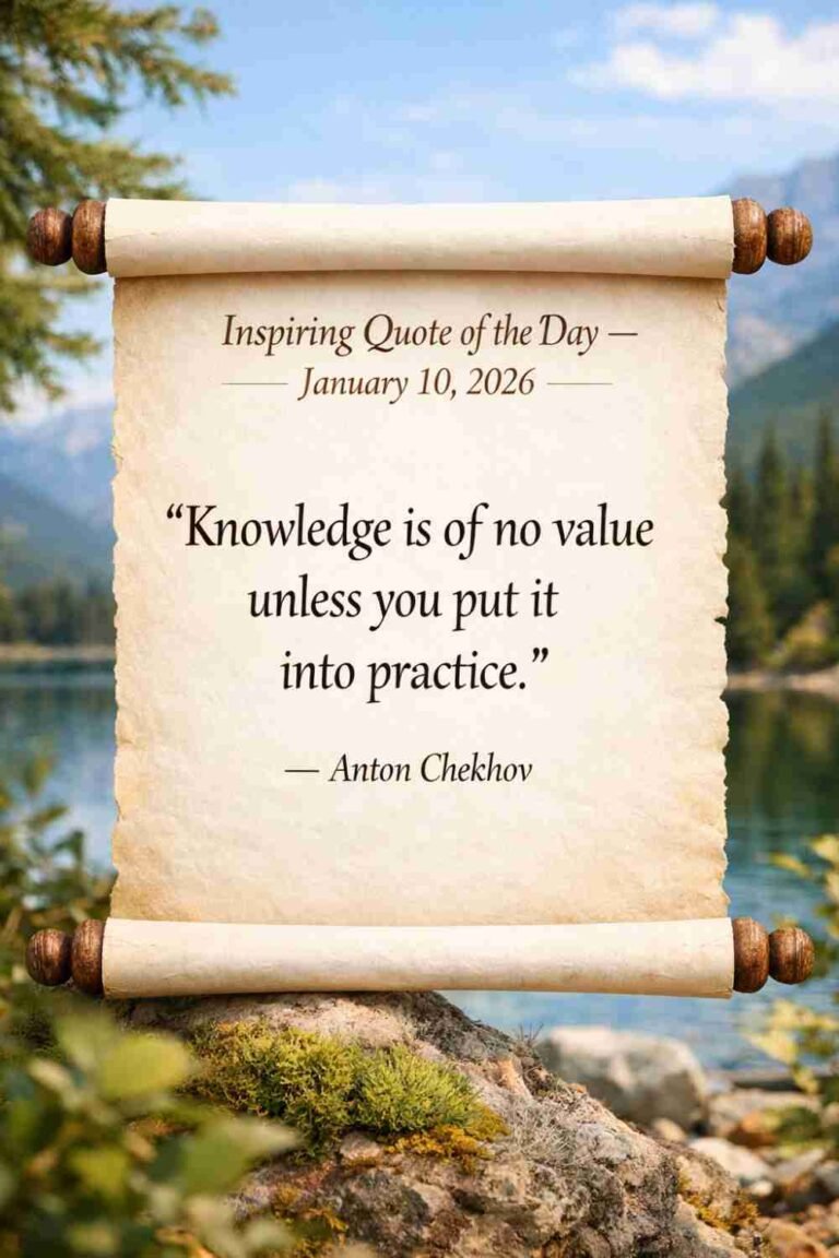 Today's Quote of the Day from Anton Chekhov - January 10th 2026