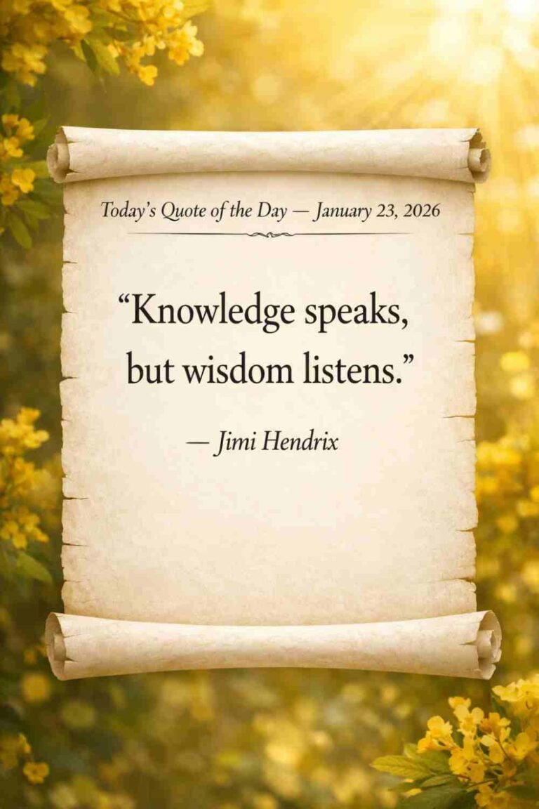 Today's Quote of the Day from Jimi Hendrix - January 23rd 2026