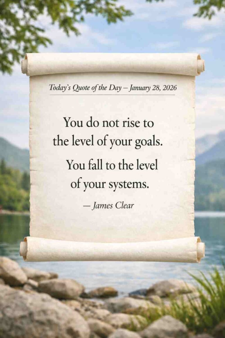 Today's Quote of the Day from James Clear - January 28th 2026