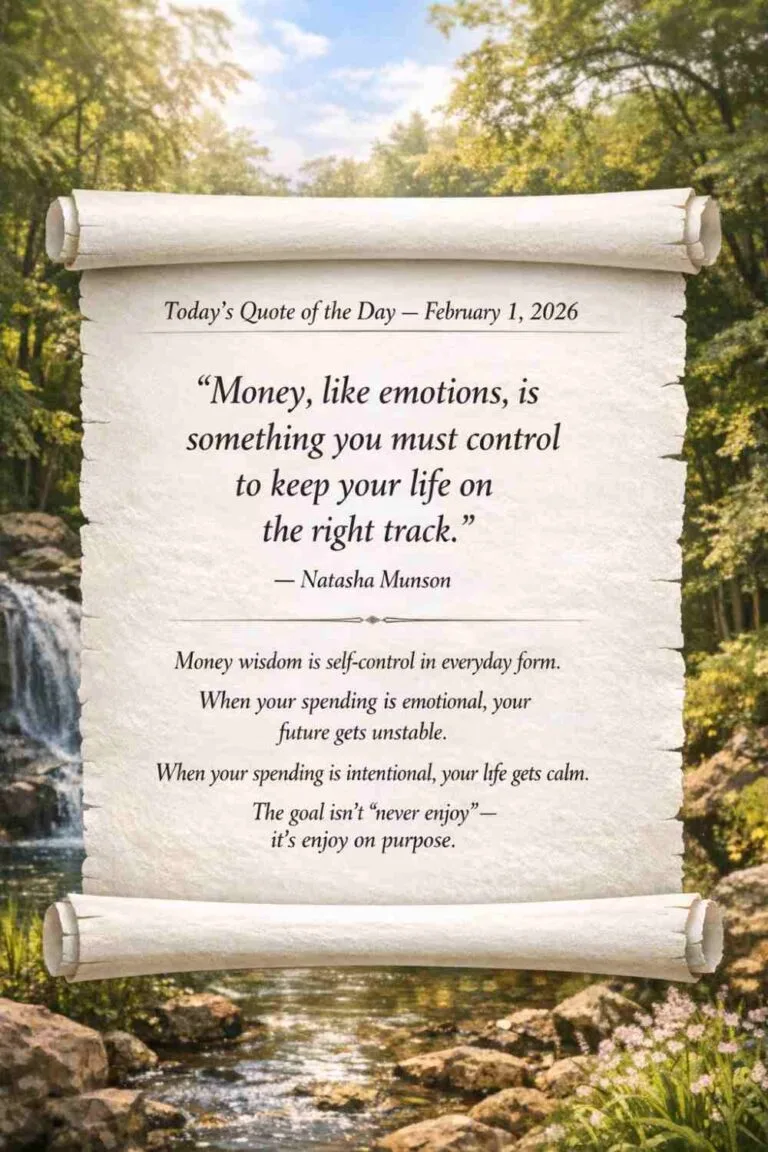 Today's Quote of the Day from Natasha Munson - February 1st 2026