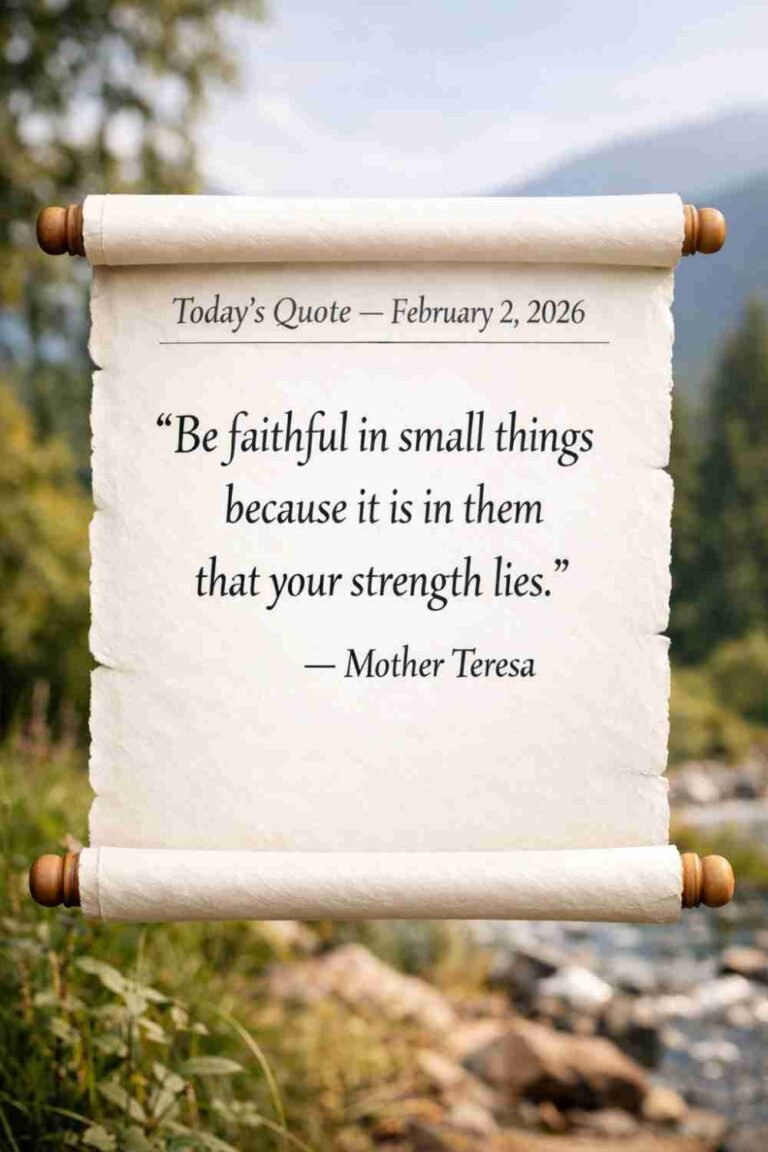 Today's Quote of the Day from Mother Teresa - February 2nd 2026