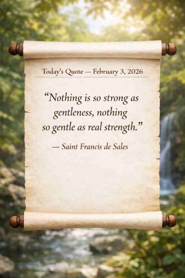 Today's Quote of the Day from Saint Francis De Sales - February 3rd 2026