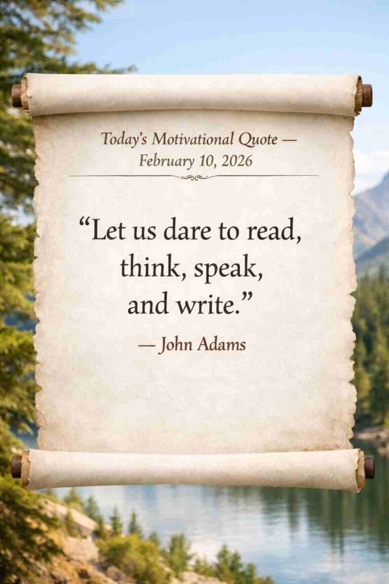 Today's Quote of the Day from John Adams - February 10th 2026