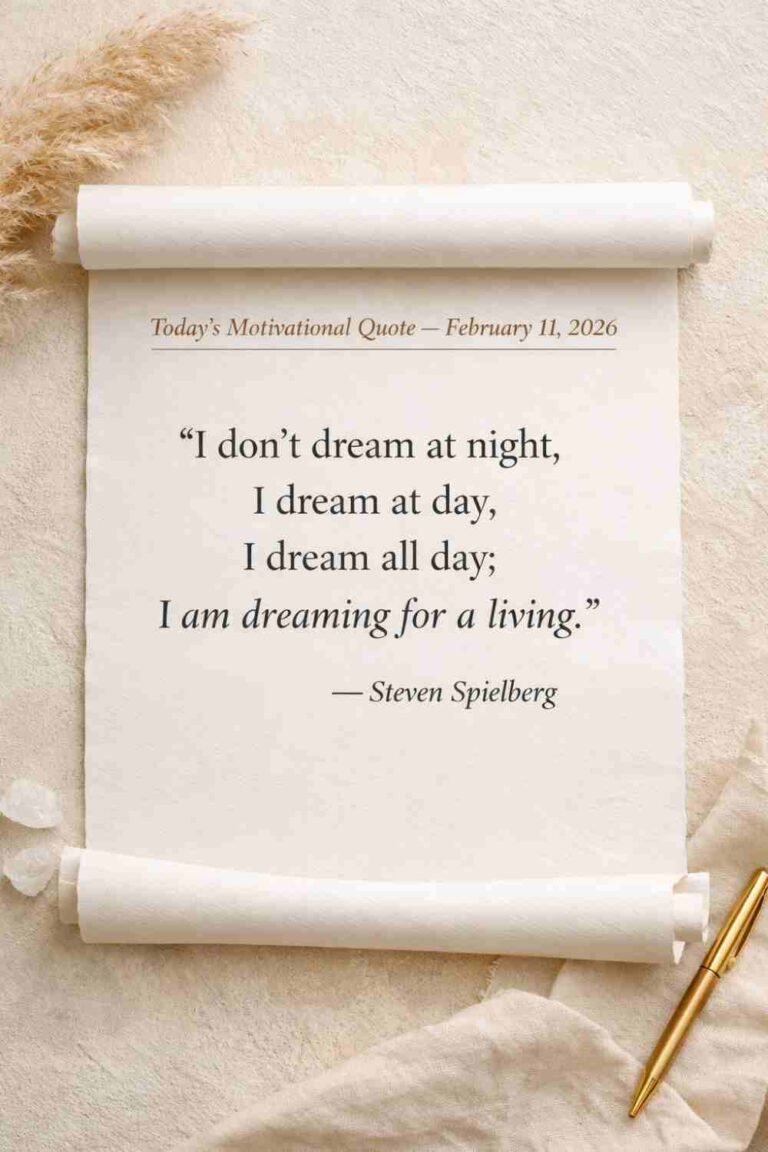 Today's Quote of the Day from Steven Spielberg - February 11th 2026