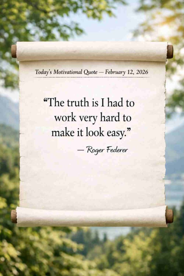 Today's Quote of the Day from Roger Federer - February 12th 2026