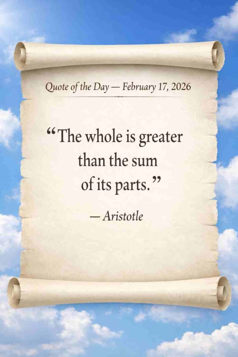 Today's Quote of the Day from Aristotle - February 17th 2026