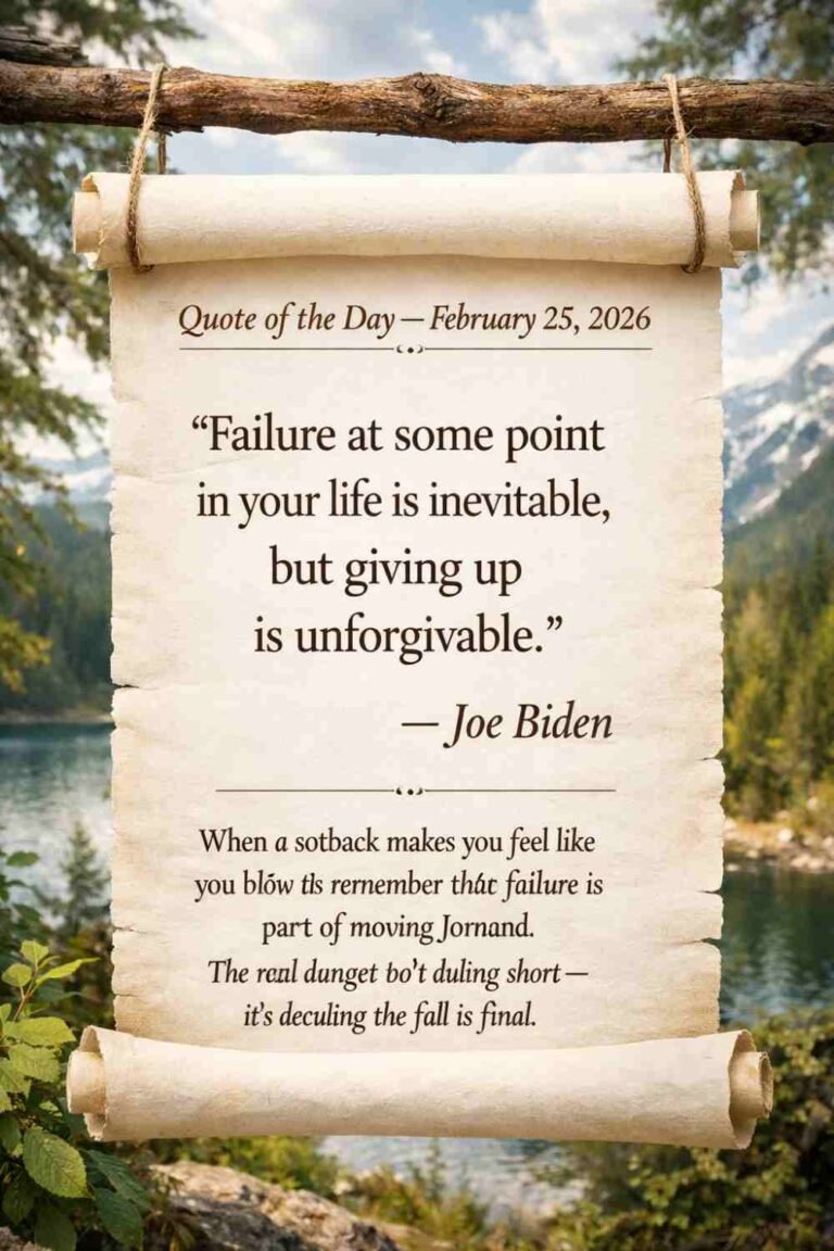 Today's Quote of the Day from Joe Biden - February 25th 2026