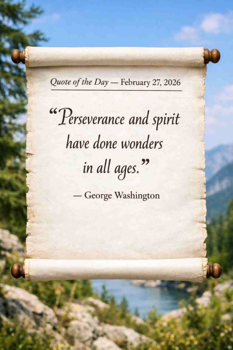 Today's Quote of the Day from George Washington - February 27th 2026