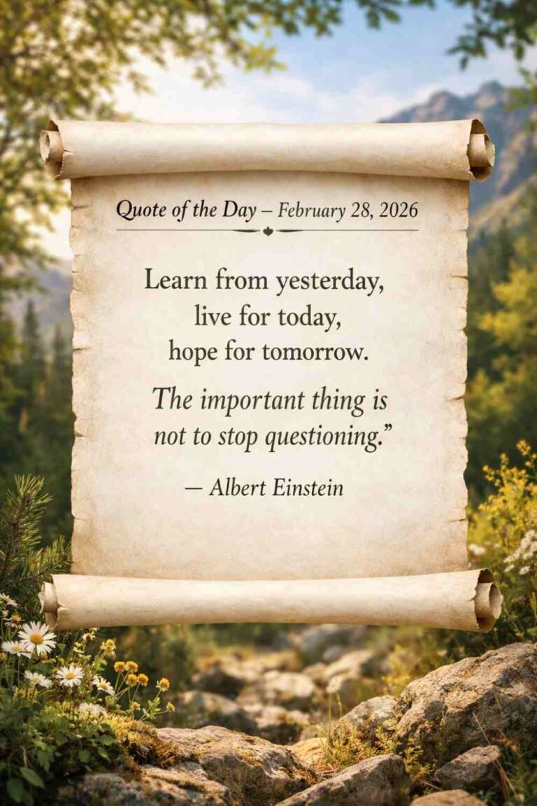 Today's Quote of the Day from Albert Einstein - February 28th 2026