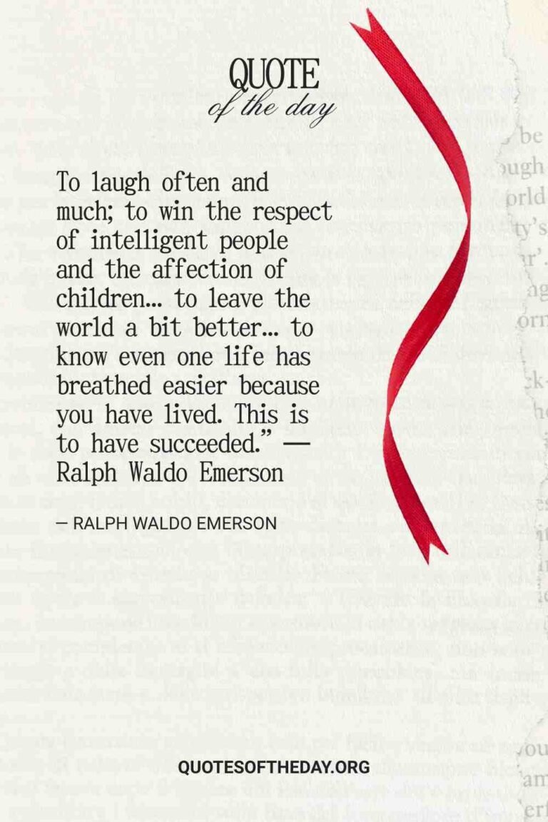 Today's Quote of the Day from Ralph Waldo Ermerson - March 2nd 2026