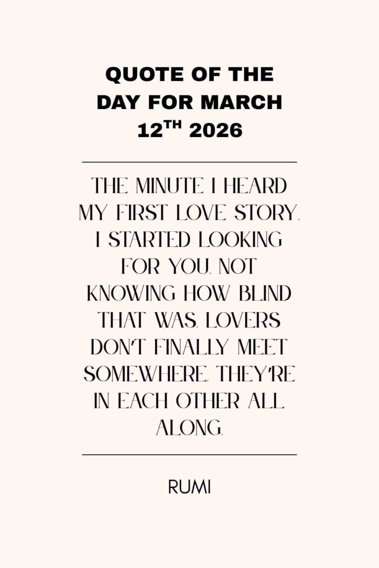 Today's Quote of the Day from Rumi - March 12th 2026