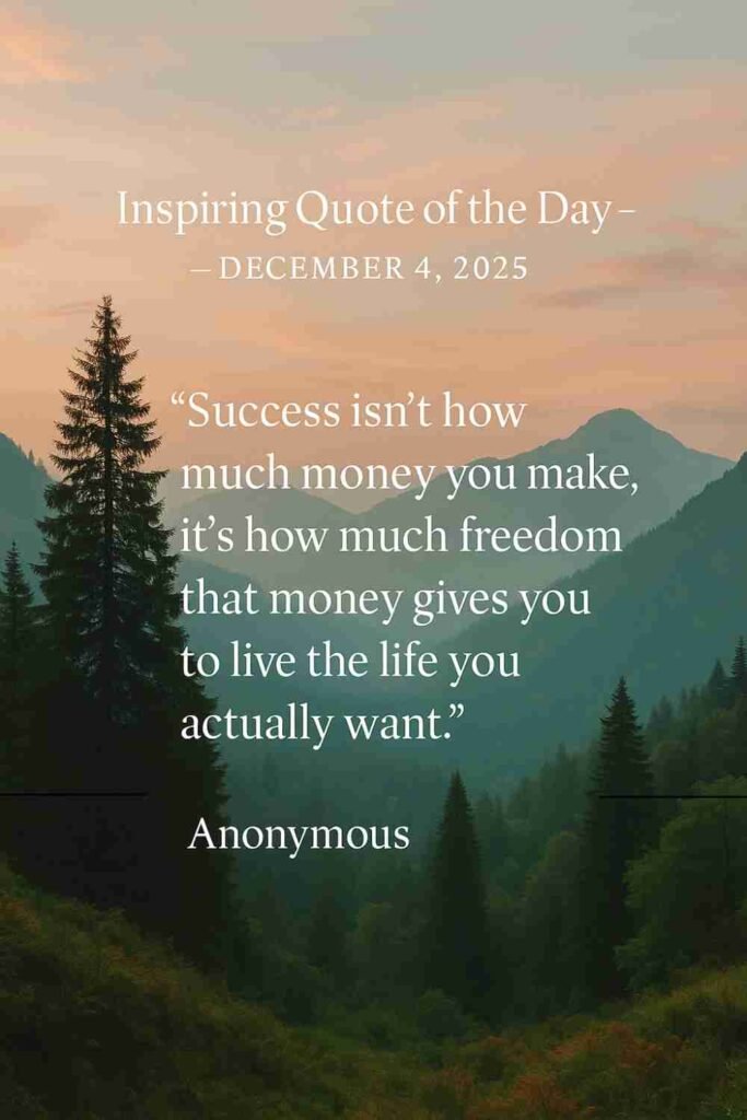 Today's Quote from Anonymous - December 4th 2025