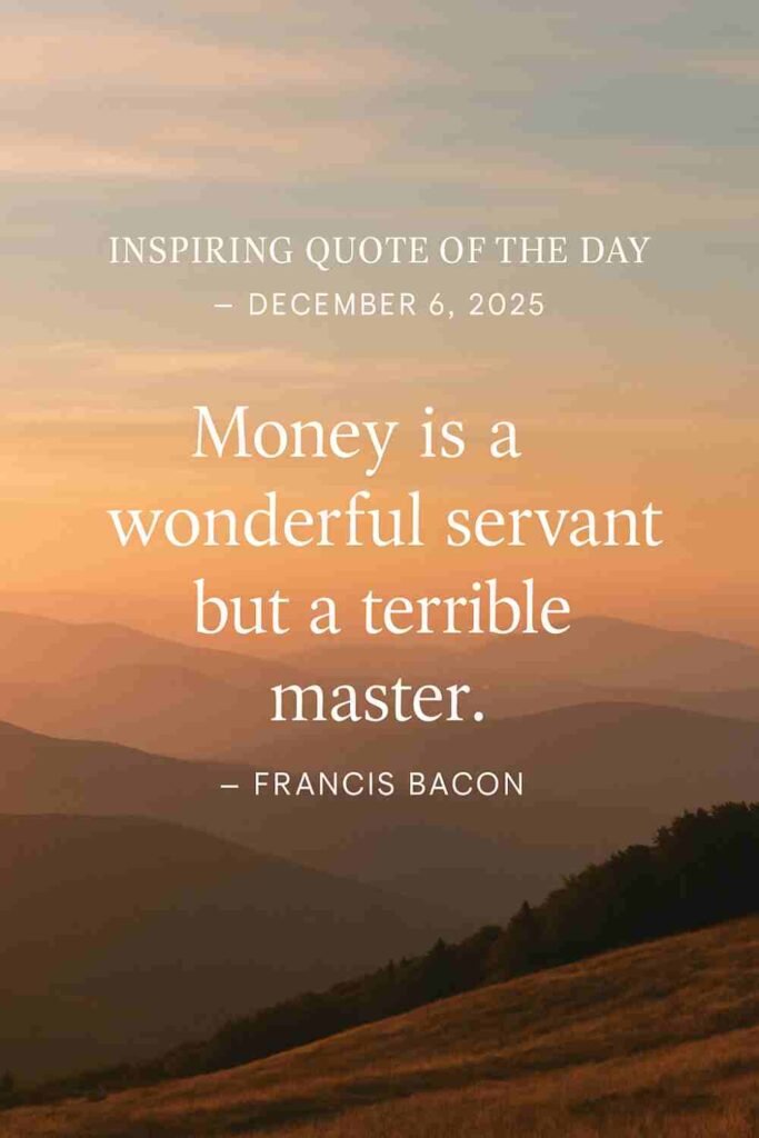 Today's Quote from Francis Bacon - December 6th 2025