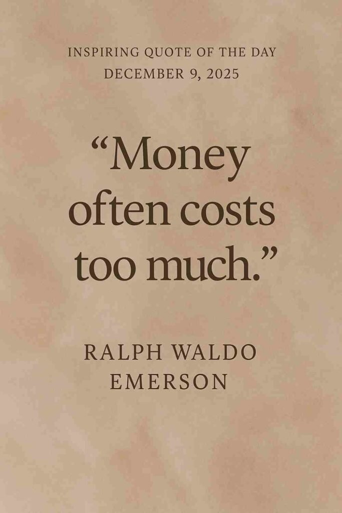 Today's Quote from Ralph Waldo Emerson - December 9th 2025