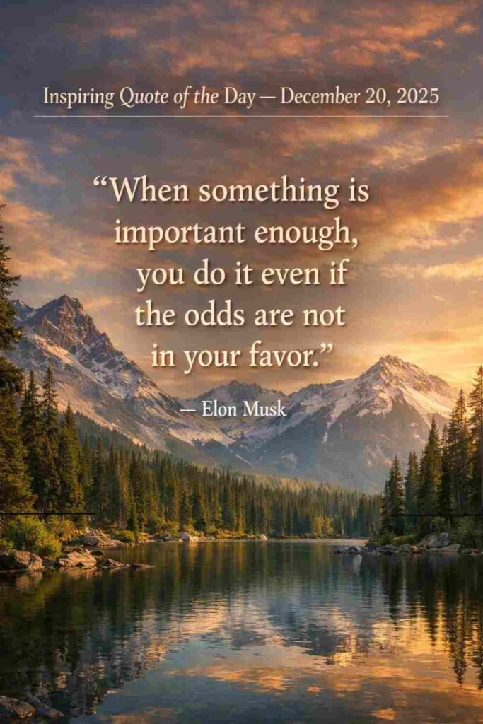 Today's Quote from Elon Musk - December 20th 2025
