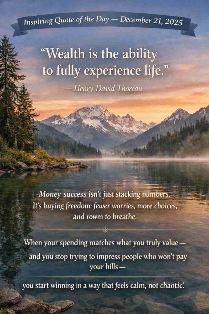 Today's Quote from Henry David Thoreau - December 21st 2025