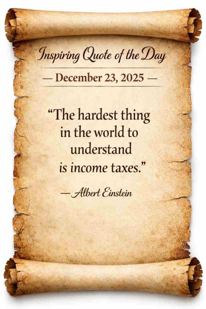 Today's Quote from Albert Einstein - December 23rd 2025