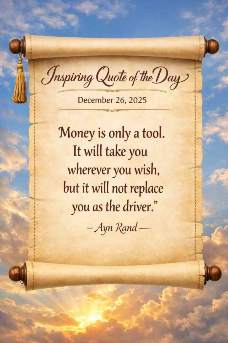 Today's Quote of the Day from Ayn Rand - December 26th 2025