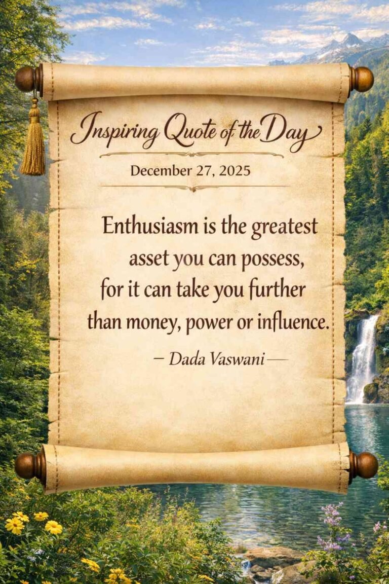 Today's Quote of the Day from Dada Vaswani - December 27th 2025