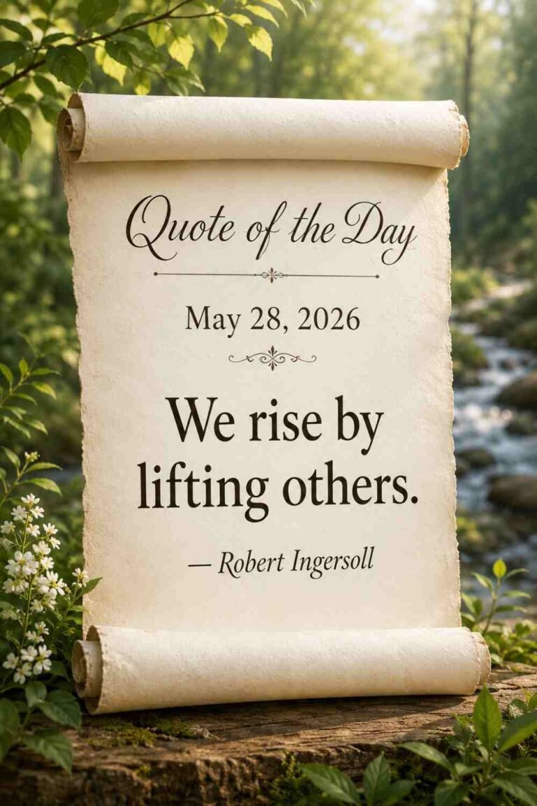 Today's Quote of the Day from Robert Ingersoll - May 28th 2026